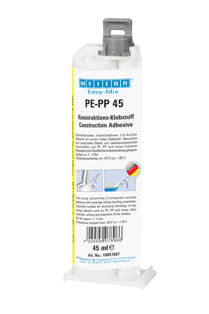 Easy-Mix PE-PP 45 | Methyl acrylate-based construction adhesive for special plastics