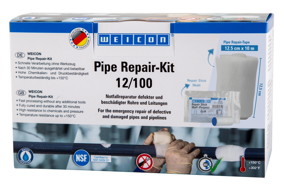 Pipe Repair-Kit | for emergency repairs on damaged pipes and lines, size M